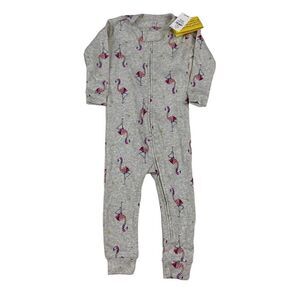 Baby Gap Onesie Pajamas  Santa Flamingo 12-18 months NWT